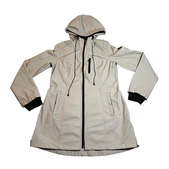 Halifax Traders Patterned Rain Jacket with Hood Size M Soft Shell Gorpcore Hike - Picture 1 of 12